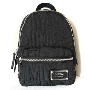 New Marc Jacobs Quilted Nylon Backpack Black